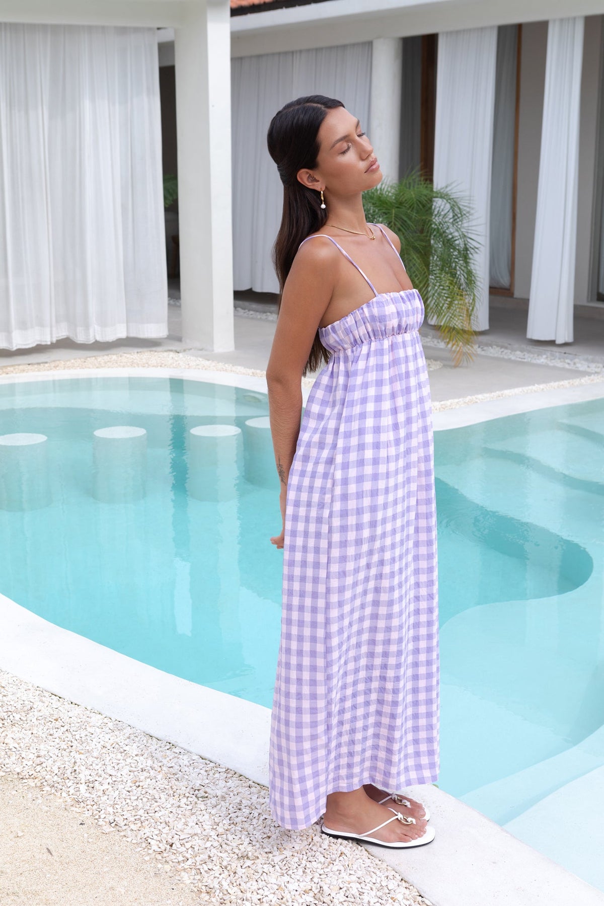 FORTUNATE ONE Peony Maxi Dress Purple