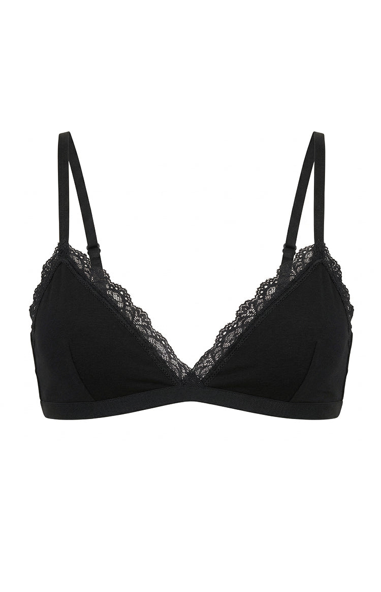Beatrice Black Jersey Bralette