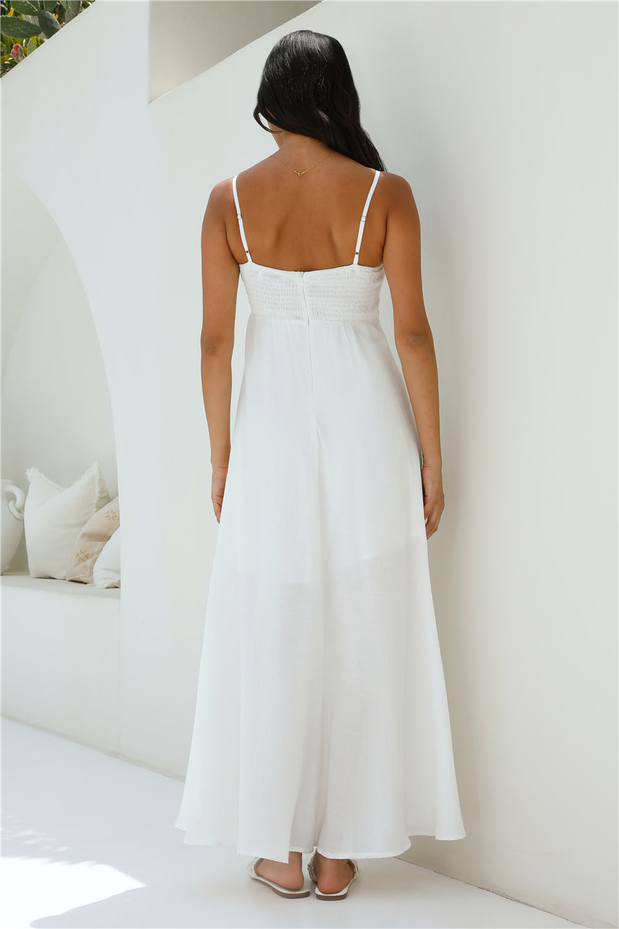 Blowing Away Maxi Dress White