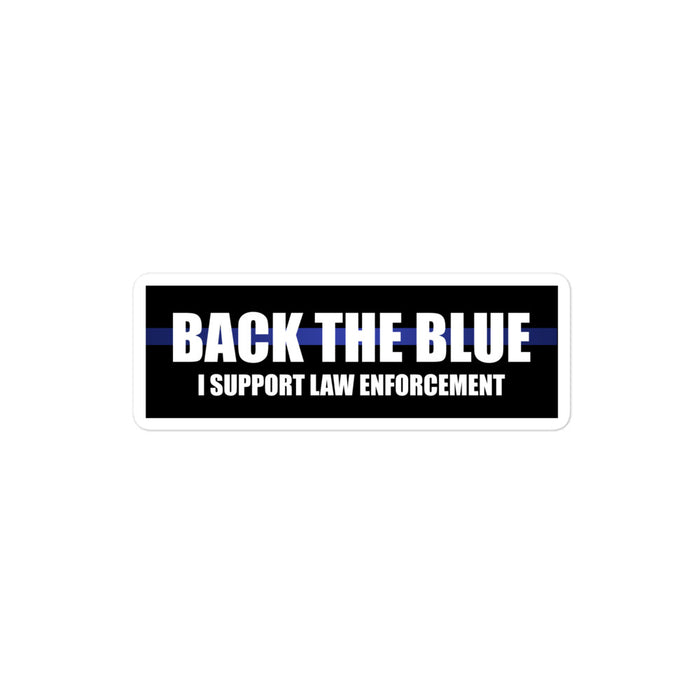 Back the Blue - I support Law Enforcement - Sticker - MB1
