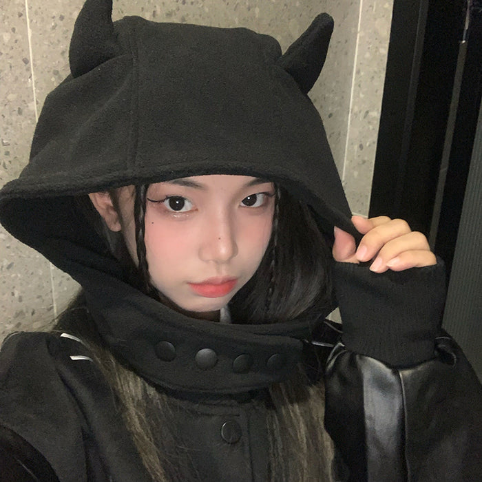 Black Little Devil Ear Hat