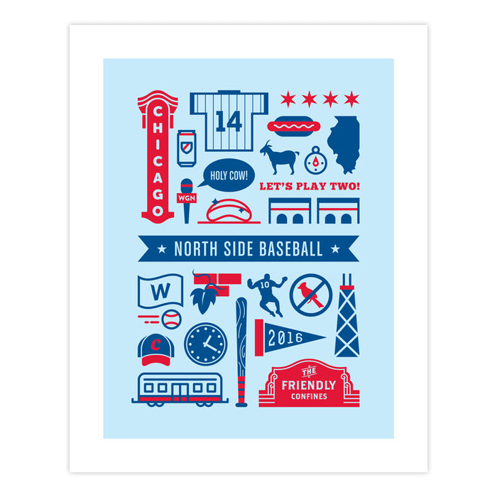 Chicago Northside Baseball 16" x 20" Print