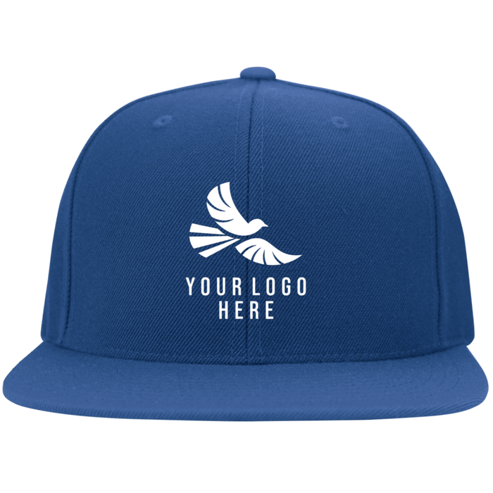 CMM Branded - Embroidered Flat Bill Twill Flexfit Cap - A1-1
