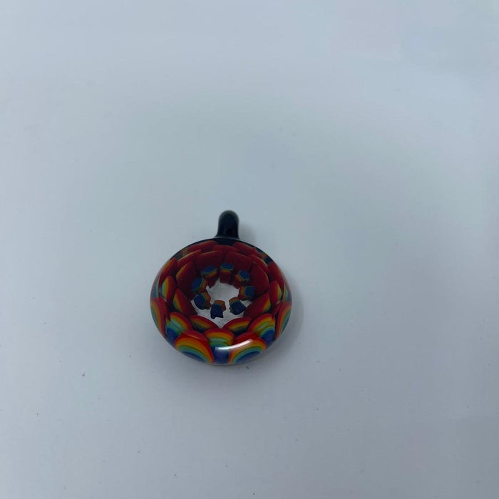 Handcrafted Glass Pendants: Crowman Crother, Dotstack Design, Assorted Colors, Wearable Art, Unique Glass Pendants
