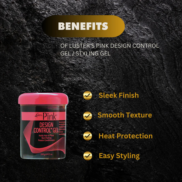 Pink luster strong hair gel