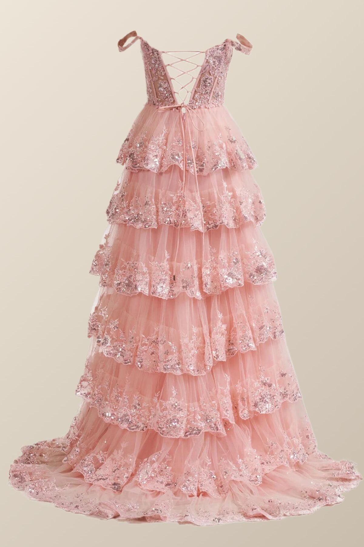 Off the Shoulder Light Blue Sequin Ruffles Long Formal Dress