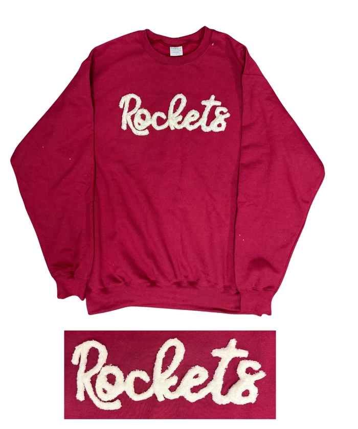 Rockets Chenille Sweatshirt - Maroon