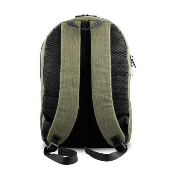 Skunk Bags Element Travel Backpack: Odor-proof, carbon lining, multiple compartments, rugged, water-resistant, comfortable straps.