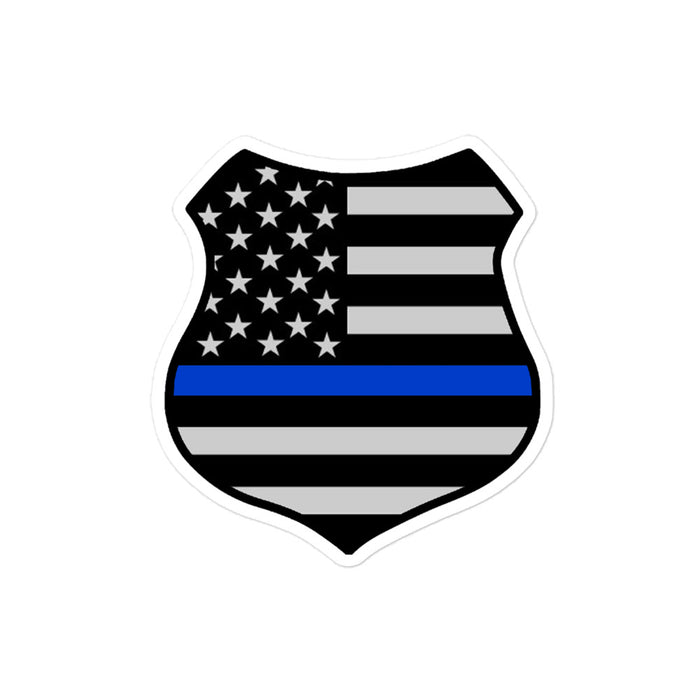 Thin Blue Line Shield Sticker - MM1