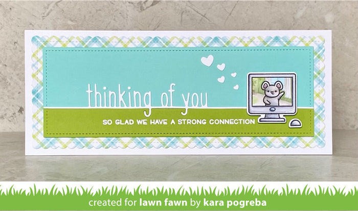 thinking of you line border