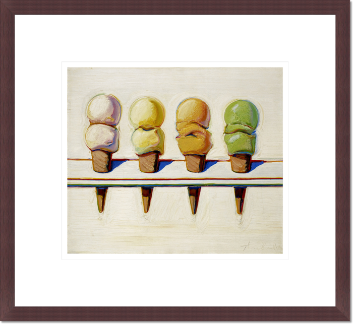 Wayne Thiebaud "Four Ice Cream Cones" Made-to-Order Print