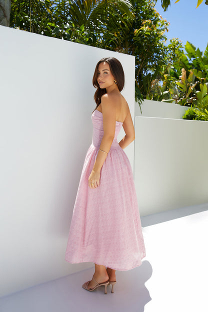 Mimi Moments Strapless Maxi Dress Pink