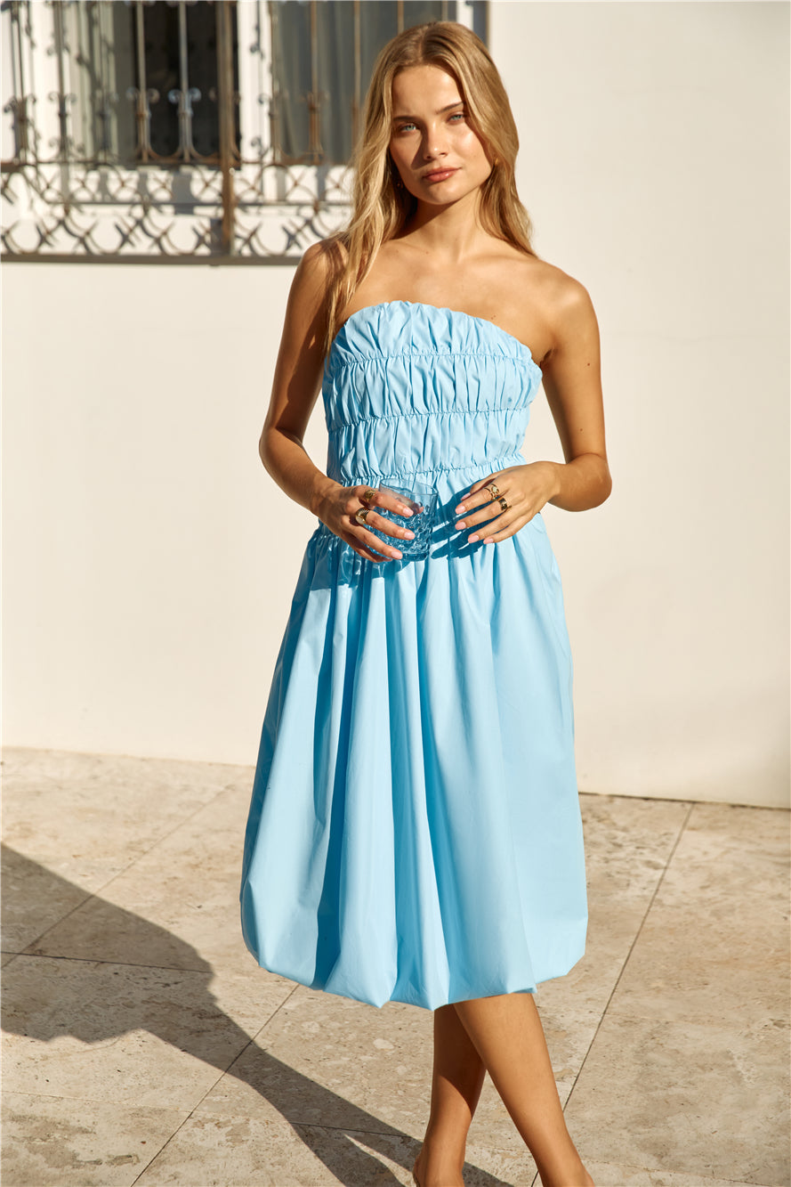 Princess Treatment Bubble Hem Midi Dress