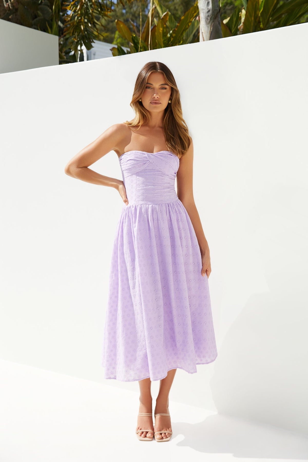 Mimi Moments Strapless Maxi Dress Lilac