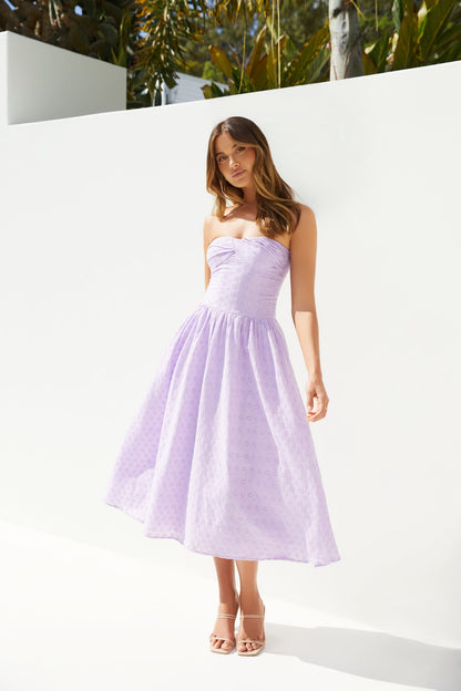 Mimi Moments Strapless Maxi Dress Lilac