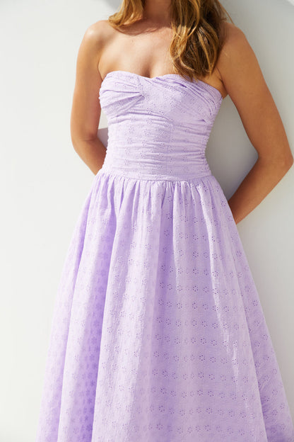 Mimi Moments Strapless Maxi Dress Lilac