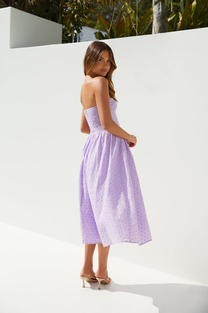 Mimi Moments Strapless Maxi Dress Lilac