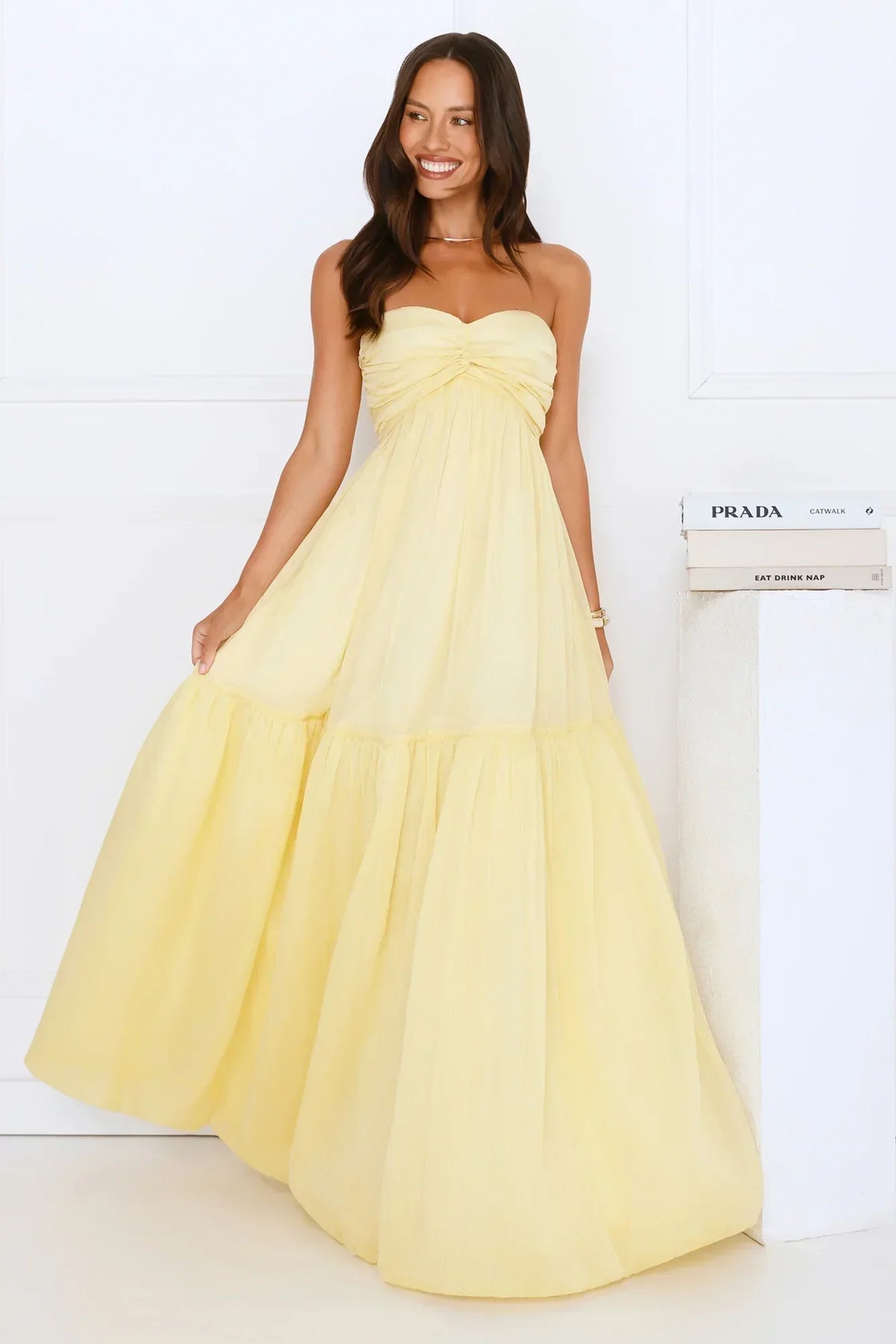 Unforgettable Style Strapless Maxi Dress
