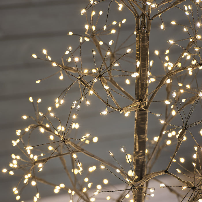 1.2m Black Starburst LED Twig Christmas Tree