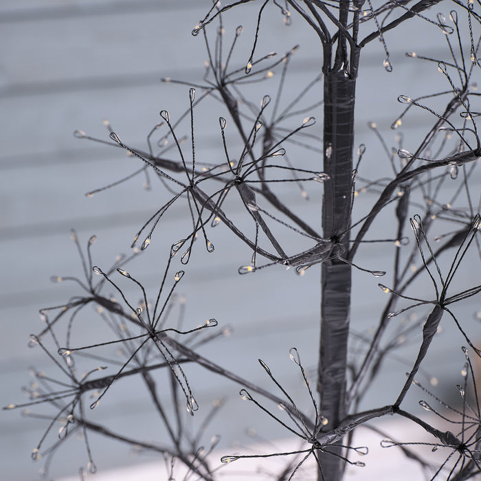 1.2m Black Starburst LED Twig Christmas Tree