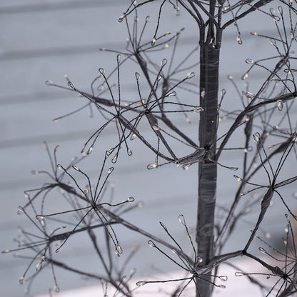 1.2m Black Starburst LED Twig Christmas Tree