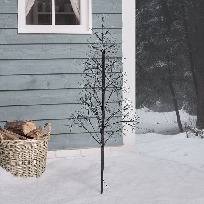 1.2m Black Starburst LED Twig Christmas Tree