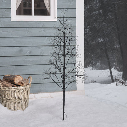 1.2m Black Starburst LED Twig Christmas Tree