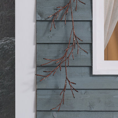 1.5m Pre Lit Gold Branch Outdoor Garland