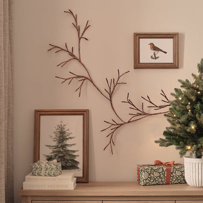 1.5m Pre Lit Gold Branch Outdoor Garland