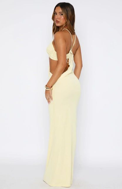 Monaco Moment Maxi Dress Lemon