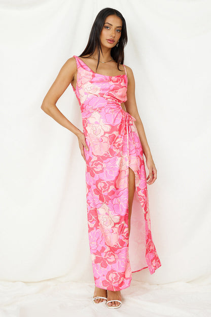Strawberry Sunset Maxi Dress Pink