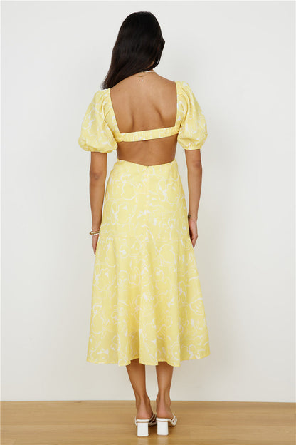 Back From Florence Maxi Dress Yellow