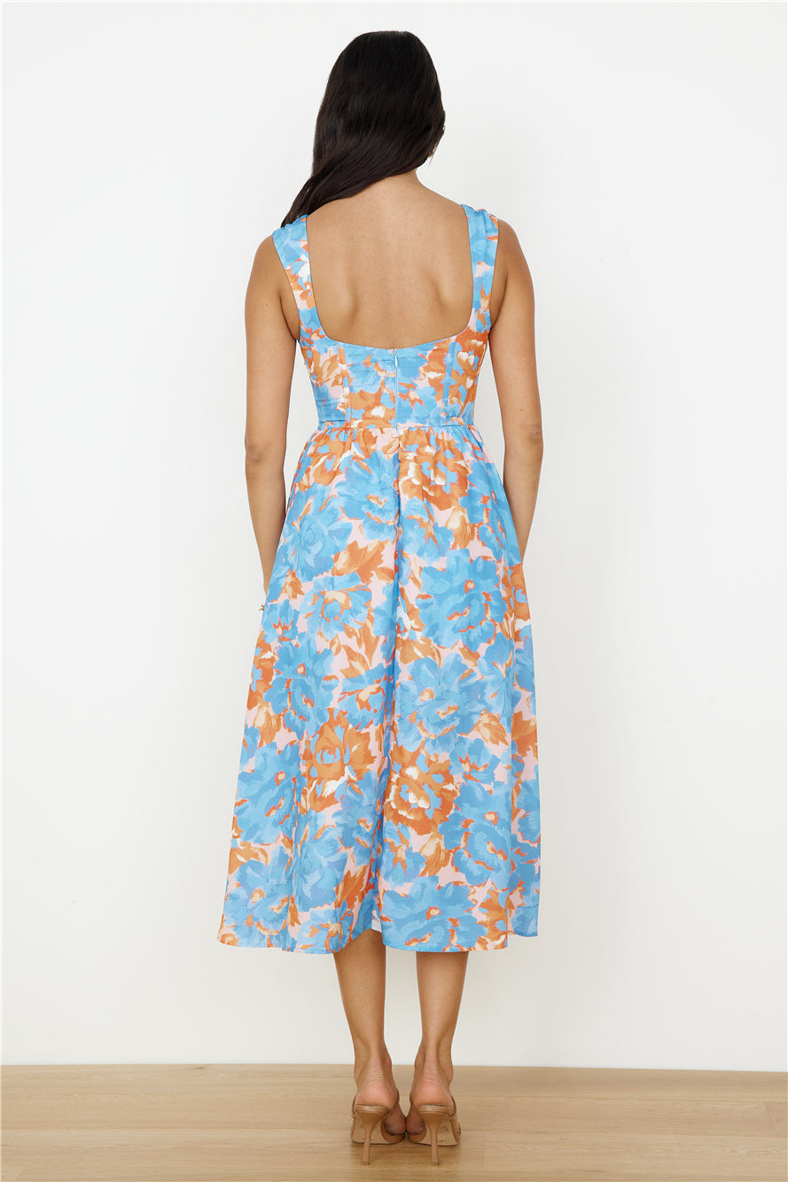 All Day Midi Dress Blue