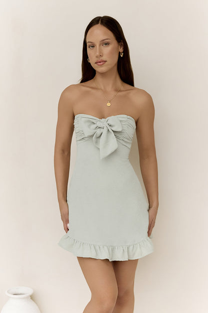 Palm Tree Dreaming Mini Dress Sage