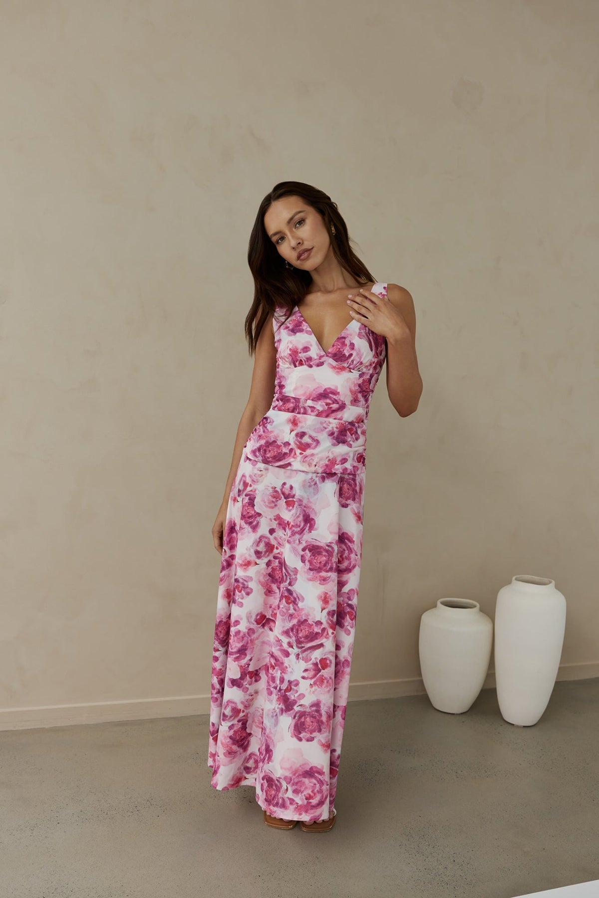 Sunset Palette Maxi Dress Pink