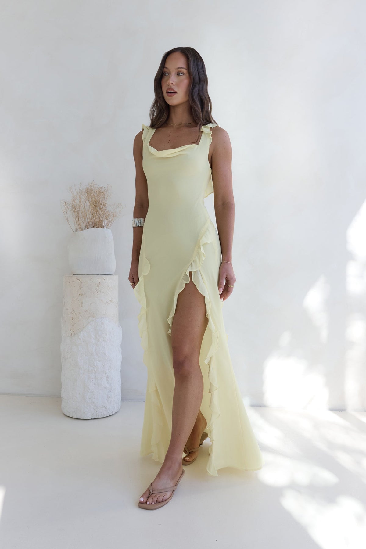 All Night Affair Maxi Dress Yellow