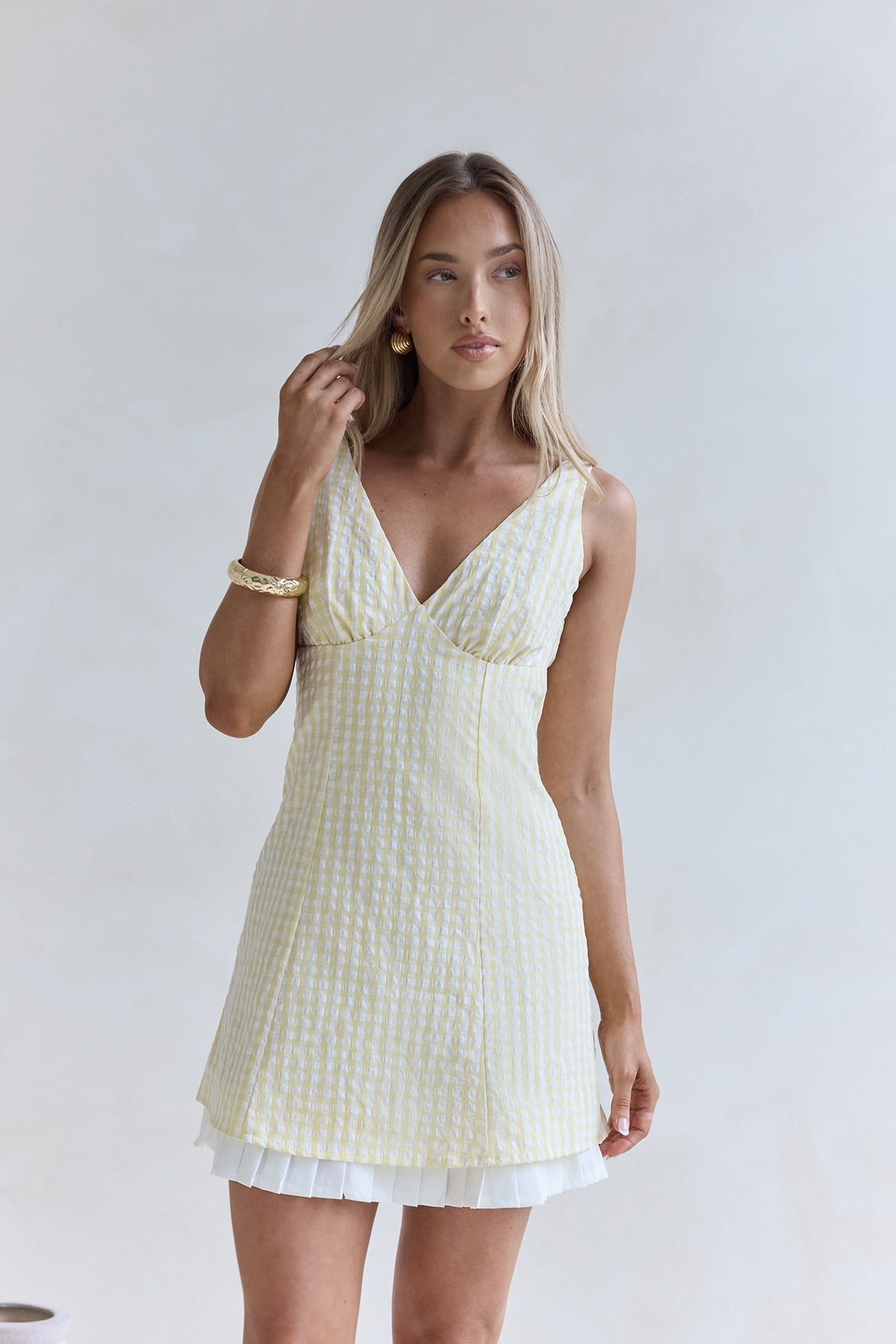 Picnic Perfect Mini Dress Yellow