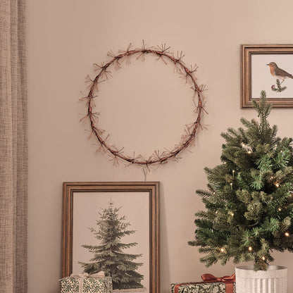 35cm Gold Starburst Light Outdoor Wreath
