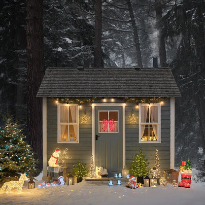 35cm Red Christmas Bow Light