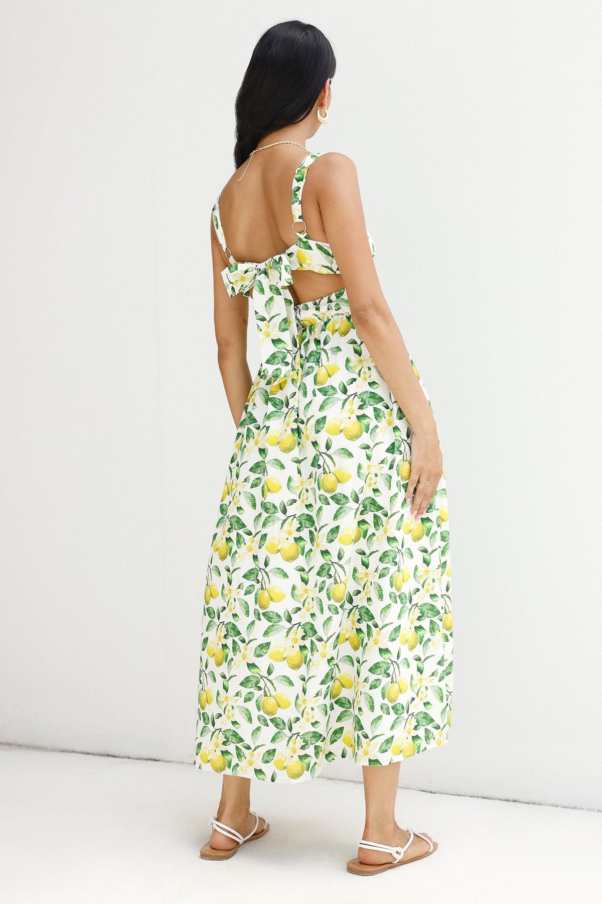 Under The Lemon Tree Midi Dress Print