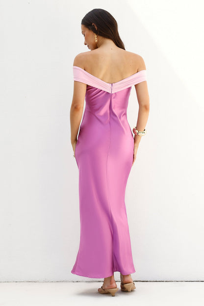 Dreamers Delight Off The Shoulder Maxi Dress Purple