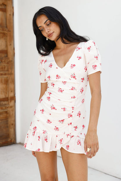 Wildflower Secrets Mini Dress White