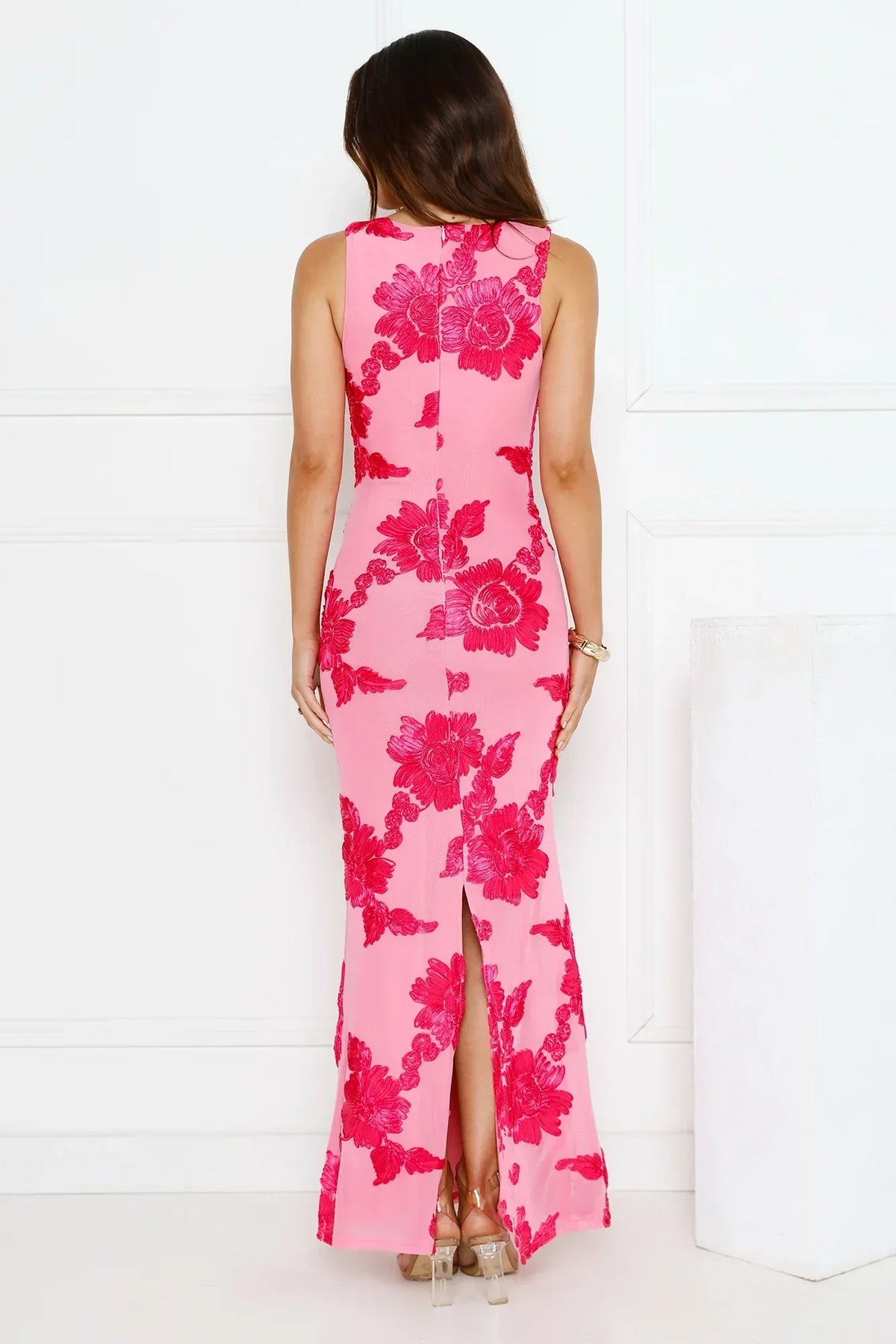 Vibe To It Mesh Maxi Dress