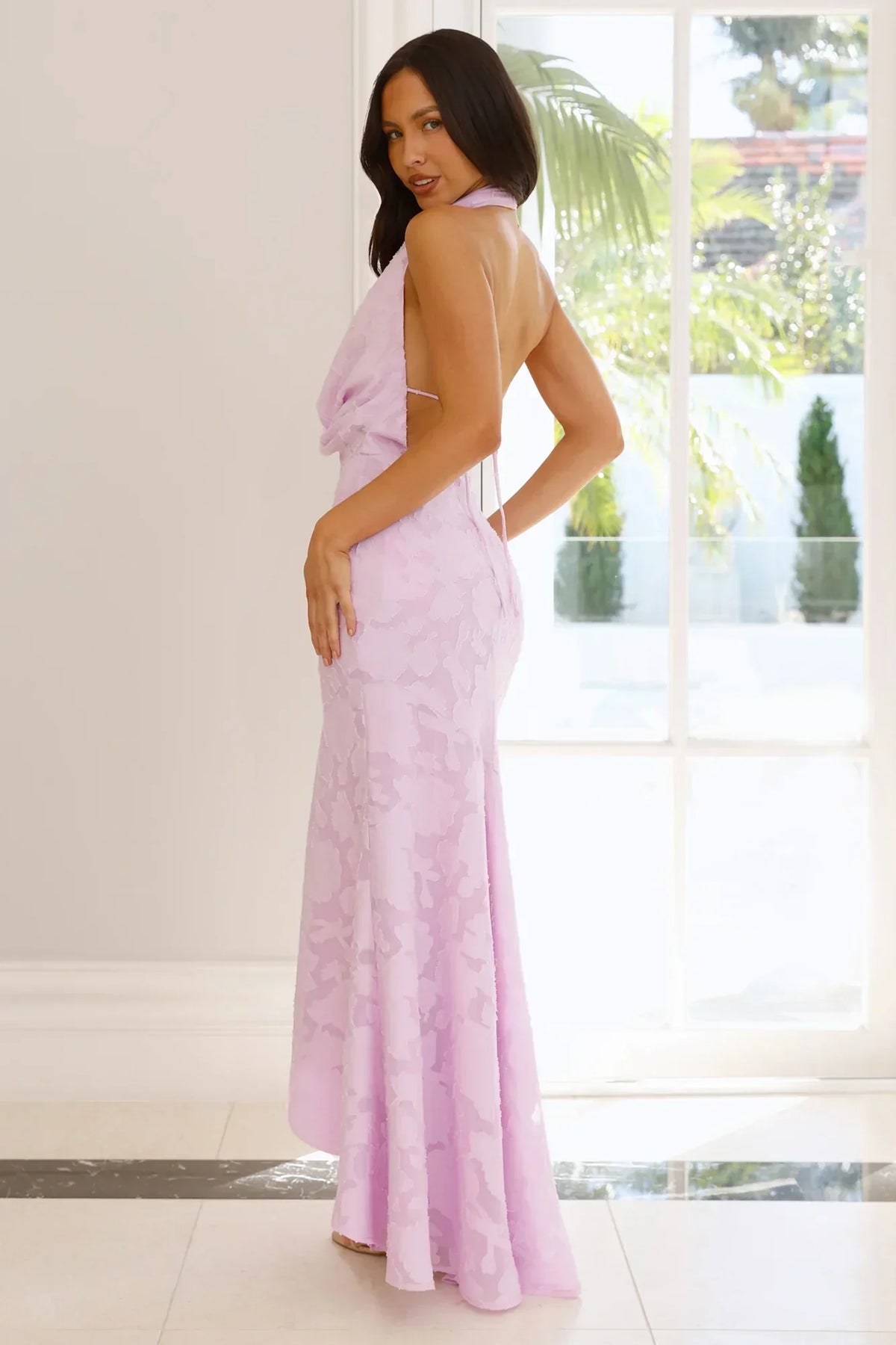 Garden Gems Halter Maxi Dress