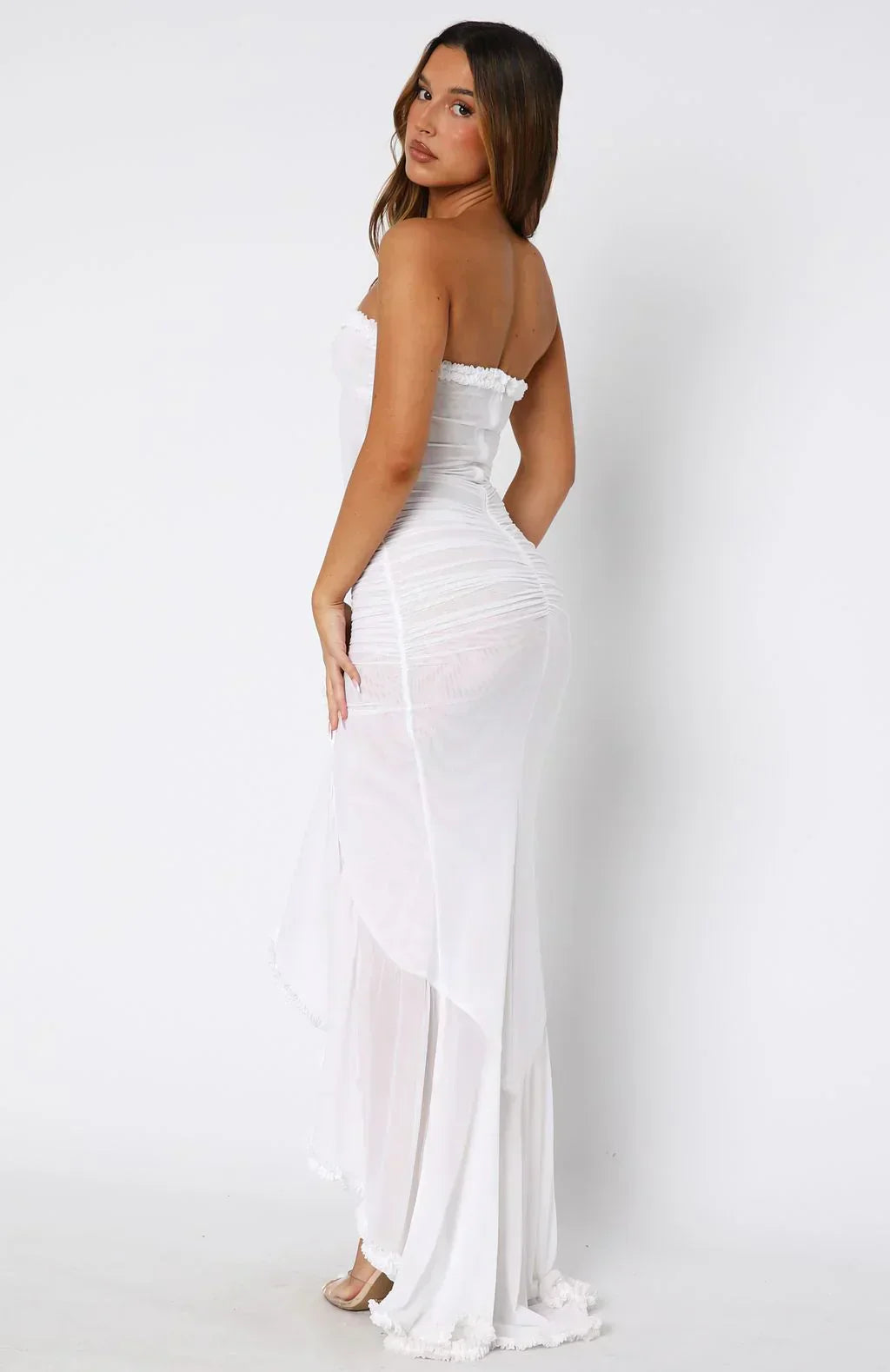 Still Got It Mesh Maxi Dress White