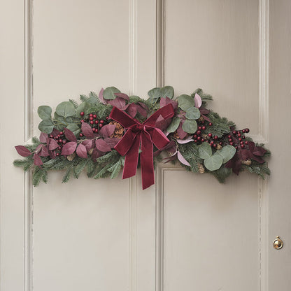 70cm Pre Lit Christmas Joy Swag