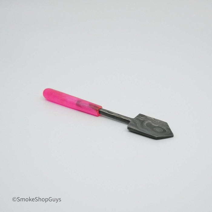 Ergonomic Dab Tool: 710 Dabbers Damascus Shovel, Premium Quality, Unique Steel Pattern, Precision Handling, Scooping Applying Concentrates, Durable High-Quality Material, Long-Lasting Performance, Comfortable Grip, Control, Portable Size, At-Home On-the-Go.