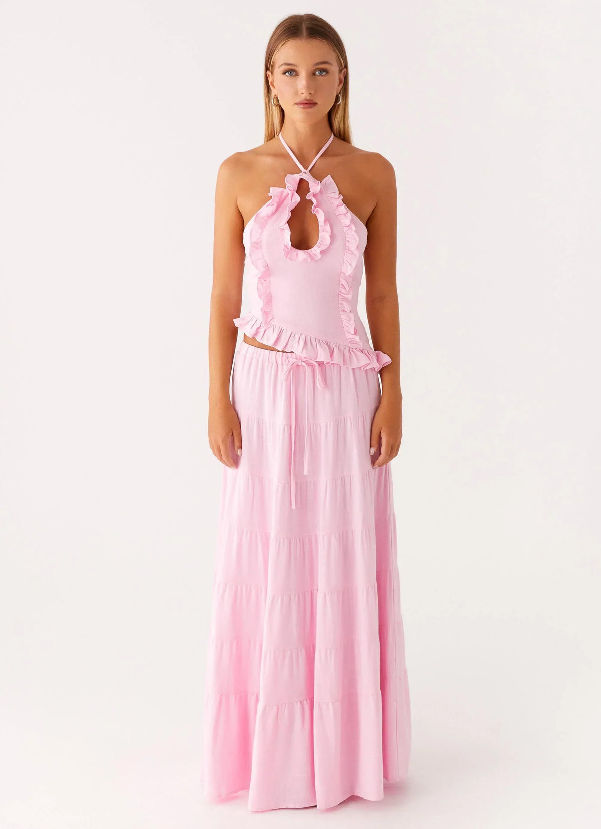 Mariella Linen Top - Pink