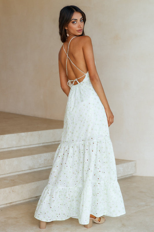 HELLO MOLLY Trust My Words Maxi Dress Green