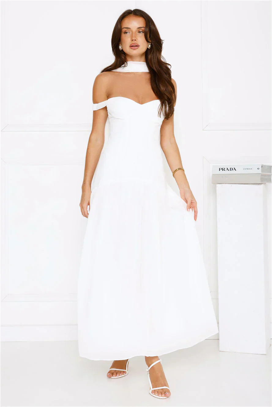 The Style Spotlight Off Shoulder Maxi Dress